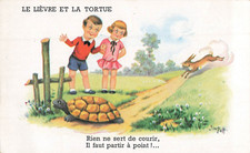 ILLUSTRATED CP SIGNED PATT THE HARE AND THE TURTLE - 20904