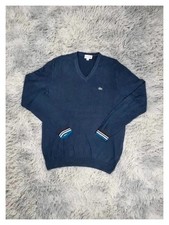 Pull col en V Lacoste bleu