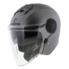 Casque de moto Caberg Jet Soho pistolet mat gris métal