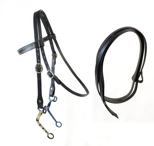 Briglia western avec mors noir - western,