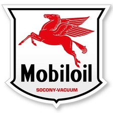 MOBILOIL PEGASUS STICKER 3 à 120 cm - GULF OIL MOBIL ELF SHEEL TEXACO CASTROL