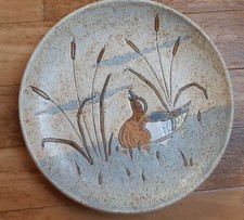 Assiette en grés  Signée LOSSON Canard