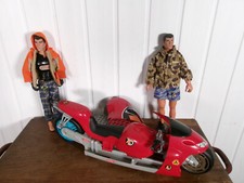 ACTION MAN aqua blaster + plongeur + moto motor bike sidecar