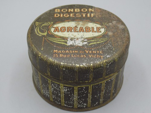 Boîte métal ronde bonbons - boîte,