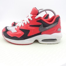 Nike Air Max2 Light AO1741-601 Mens 9.5 Running Shoes Red Black Silver Sneakers
