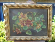 ANCIENNE HST PEINTURE FLEURS ECOLE BELGE SIGNEE   DN1096
