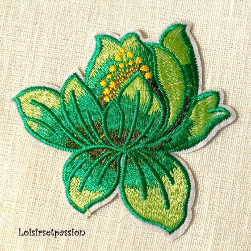 écusson patch fleur lotus - fleur, de
