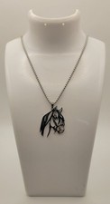 COLLIER TETE CHEVAL ARGENTE ! NEUF !