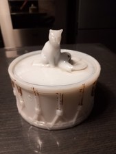 Boite Chat Tambour En Opaline