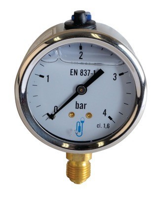 Manomètre inox glycérine - inox,, Ø