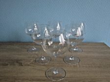 6 verres à dégustation ballon en cristal de sèvres signé H 18 cm