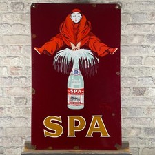 Plaque émaillée SPA 28,7x17,7x0,4" (73x45x1cm) belle enseigne murale ancienne...