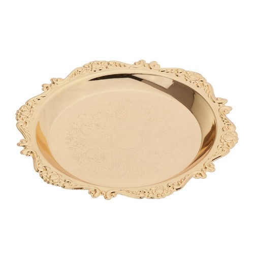 Assiettes métal doré - en,