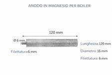 Anode En Magnésium 120 X 16