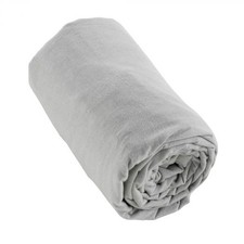 Drap housse 90x190 +30 cm Flanelle de Coton Brume