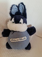Doudou Lapin bleu vintage TARTINE ET CHOCOLAT Tbé 
