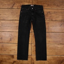 Vintage Levis 501 Jeans 32 x 32 Dark Wash Straight Black Red Tab Denim