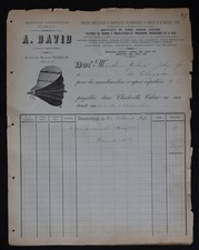 Invoice 1895 CHARLEVILLE FORGES portable bellows nozzles a.david 150