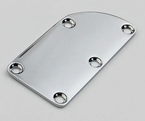 Neck plate music - neck, chrome