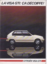 1985 CITROEN VISA GTI French Market 4p Brochure in French