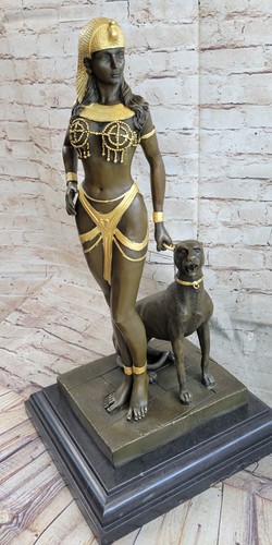 Dame avec panthère - panthère, bronze