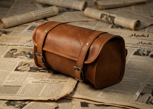 Sacoche moto vintage - vintage, en