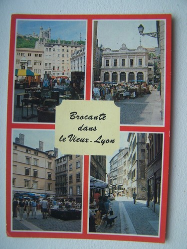 Cpa lyon brocante antiquité - lyon,