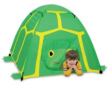 Tente De Camping Pour Enfants Verte Avec Protection Solaire Pour Le Jardin