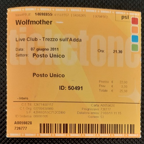 Ticket billet place concert - place,