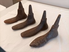 Lot de 4 pieds de cordonnerie en fonte - enclumes de cordonnier