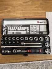 Wurth Zebra 22 Piece 3/8” Dr Metric General Service Socket Set Made In Germany