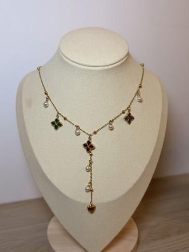 Collier sautoir doré - , à