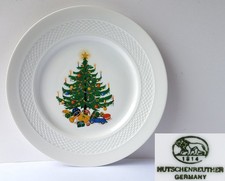 Assiette En Porcelaine Sapin De Noël Hutschenruther Allemagne Vers 1950 N300