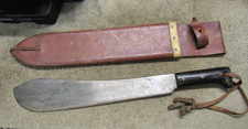 WW2 Legitimus Collins Machette # 1250 1940 w/ Scabbard Canadian Issue Bush Knife