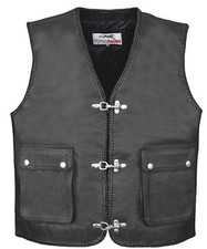 Gilet en Cuir Hommes Habitude