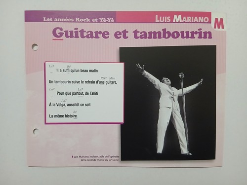 Carte fiche luis mariano - carte,