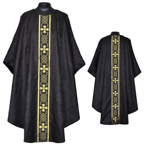 Nouveau chasuble noire clergé - chasuble,