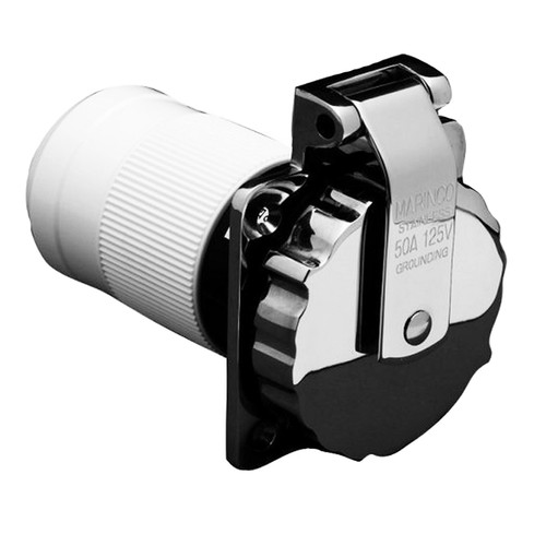 Marinco 6371el 50amp 125v - 6371el-b, 50amp/125v