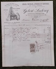 Invoice GOBERT-LECLERCQ seats furniture bedding and hangings (Lille 59) 1903