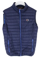 GILET CHAMPION Homme SMALL Matelassé Doublé Col Montant Avec Poches Zippées