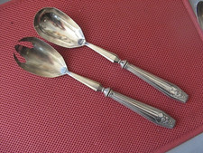 ++"535.9" SILVER METAL SALAD CUTLERY AND SILVER HANDLE MINERVA SHEATH