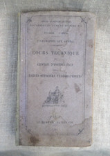 COURS TECHNIQUE POUR ÉLÈVES OFFICIERS TÉLÉGRAPHISTES 1922 TÉLÉGRAPHIE AUX ARMÉES