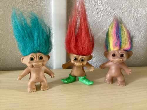 Lot trolls cheveux rouge - de, 3