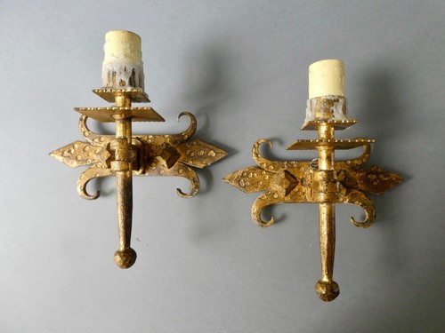 Paire appliques métal - d'appliques, en