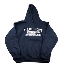 Camp Jori Rhode Island Hoodie Adult Large Blue Staff 2017 Hooded Sweatshirt
