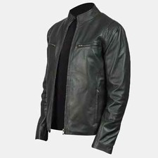 Blouson moto motard noir en