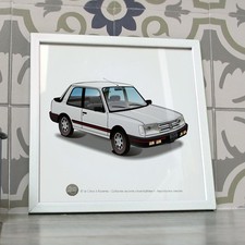 Poster Peugeot 309 GTI blanche