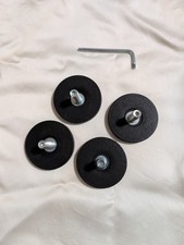 Genuine IKEA Besta Adjustable Feet (4x) Leveler Black & Adjustment Wrench