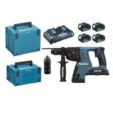 Perforateur-Burineur SDS+ 36V (2x18V) - 2.5J - MAKITA - avec 4 batteries 5Ah + 1