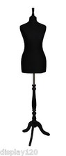 Mannequin De Couture Femme Taille DELUXE 16 Noir Socle Noir